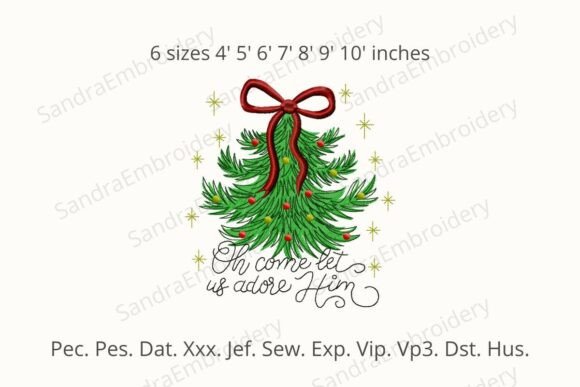 Christmas Tree Embroidery Jesus