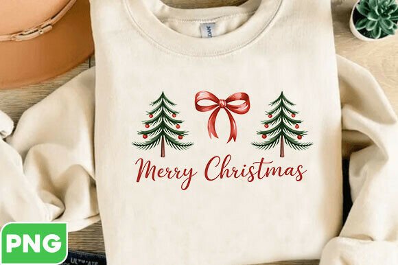 Coquette Christmas Tree Embroidery PNG