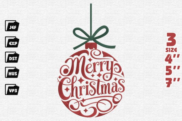Elegant Merry Christmas Ornament Design