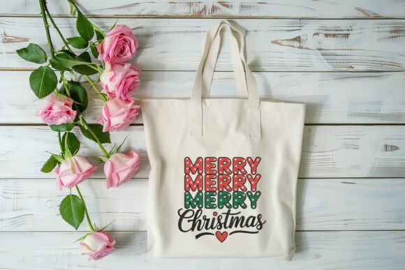 Festive Polka Dot Merry Merry Merry Christmas