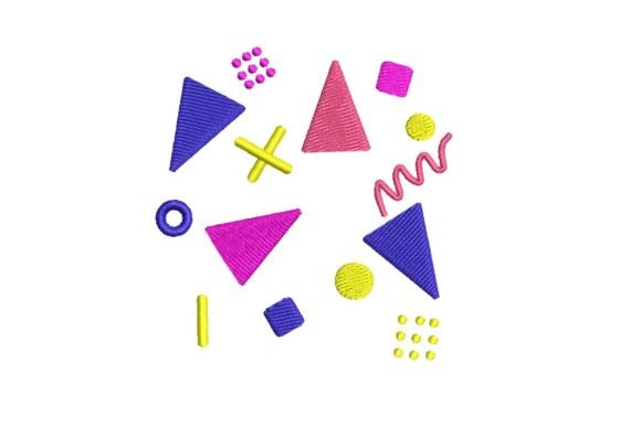 Retro 80s Abstract Geometric Shapes